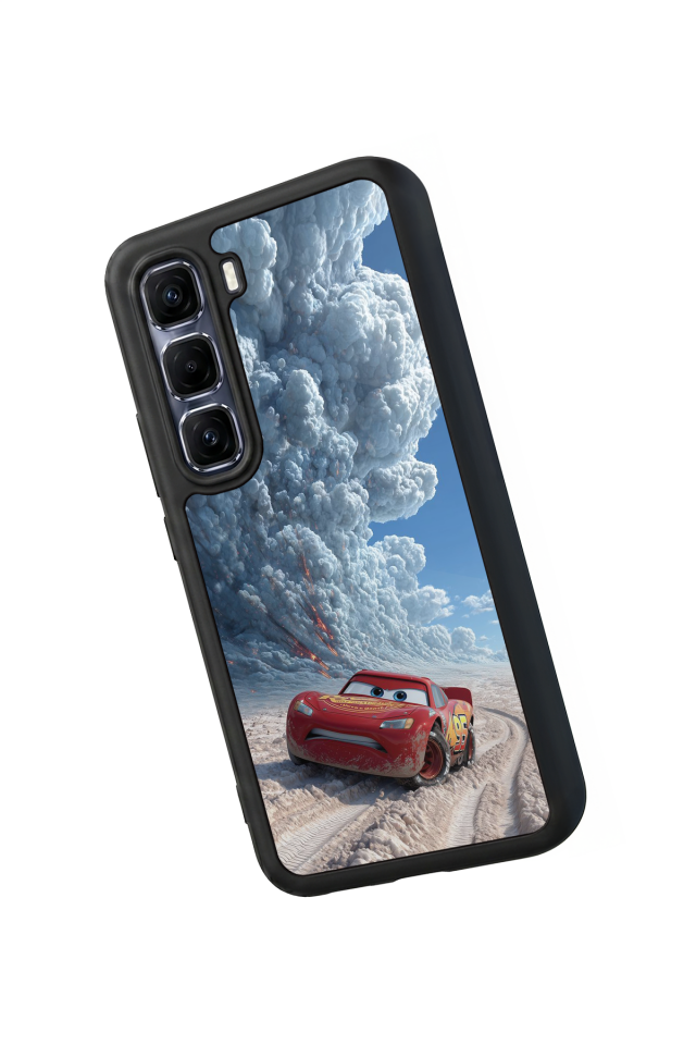 Infinix Hot 60 Pro Plus Uyumlu Şimsek McQueen Tasarımlı Glossy Premium Kılıf