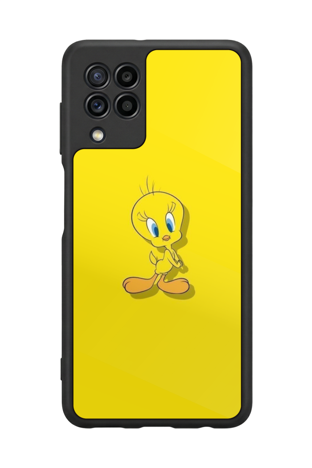 Samsung Galaxy M22 Uyumlu Tweety Tasarımlı Glossy Premium Kılıf