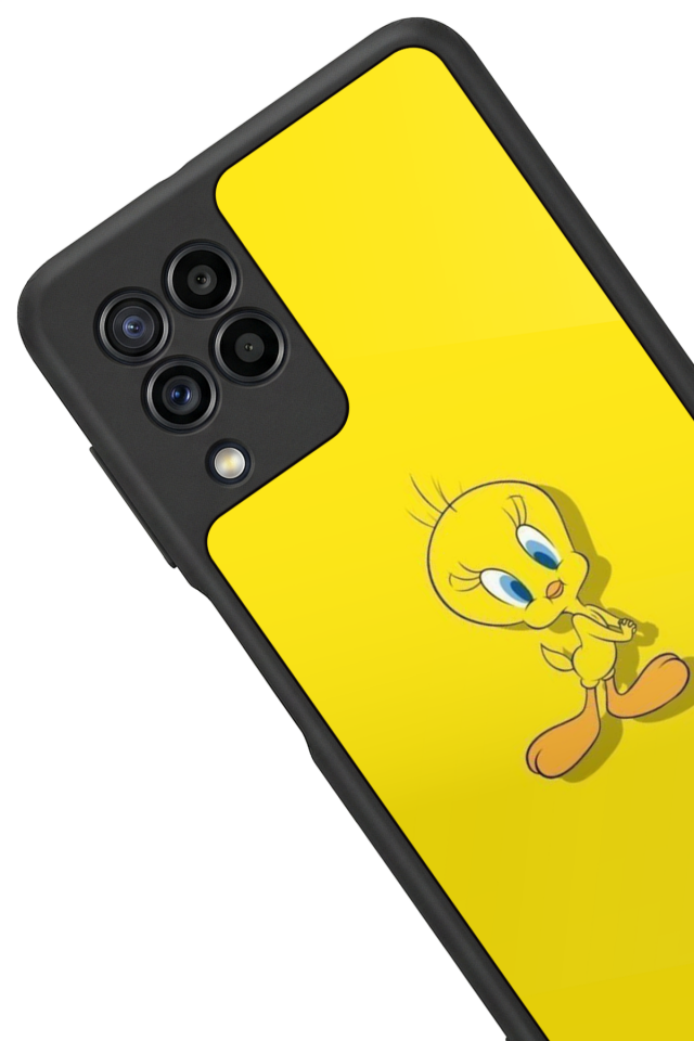 Samsung Galaxy M22 Uyumlu Tweety Tasarımlı Glossy Premium Kılıf