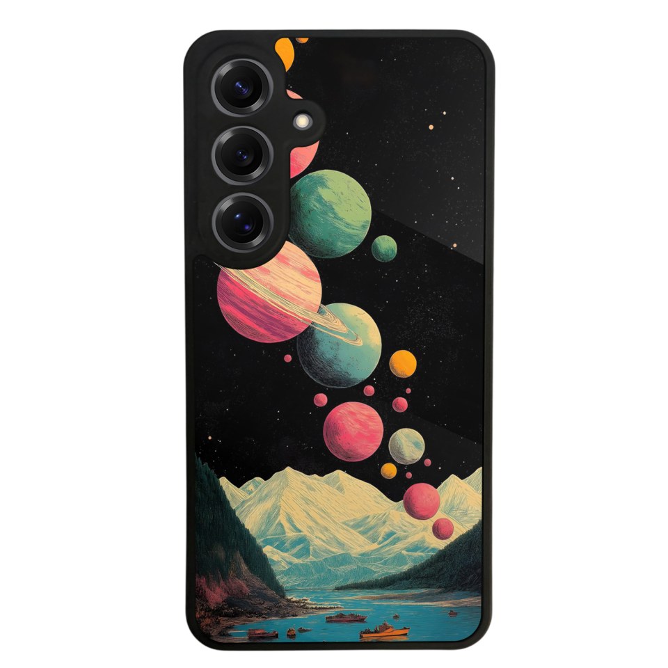 Samsung Galaxy S25 Uyumlu Uzay Tasarımlı Glossy Premium Kılıf