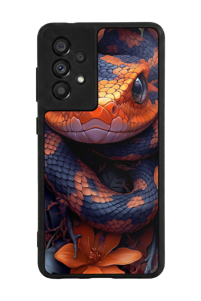 Samsung Galaxy A73 Uyumlu Yılan Tasarımlı Glossy Premium Kılıf