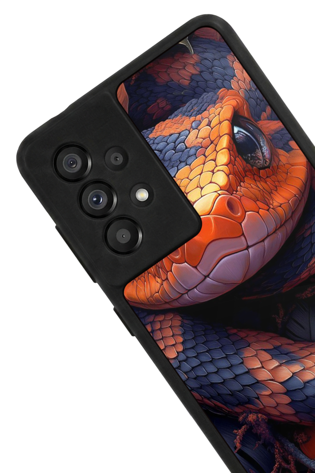 Samsung Galaxy A73 Uyumlu Yılan Tasarımlı Glossy Premium Kılıf