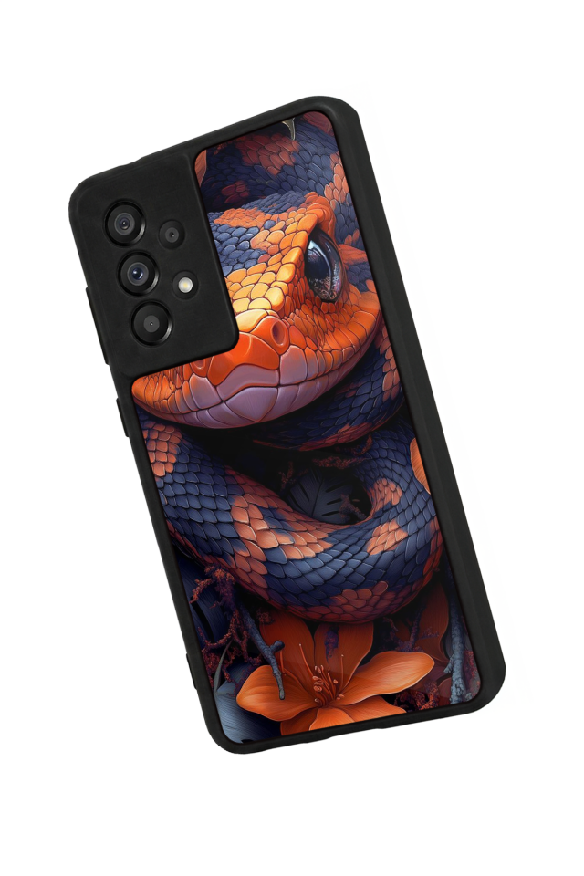 Samsung Galaxy A73 Uyumlu Yılan Tasarımlı Glossy Premium Kılıf