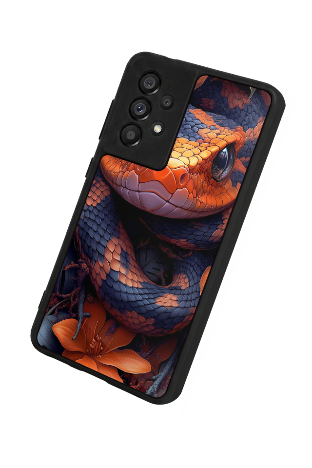 Samsung Galaxy A73 Uyumlu Yılan Tasarımlı Glossy Premium Kılıf