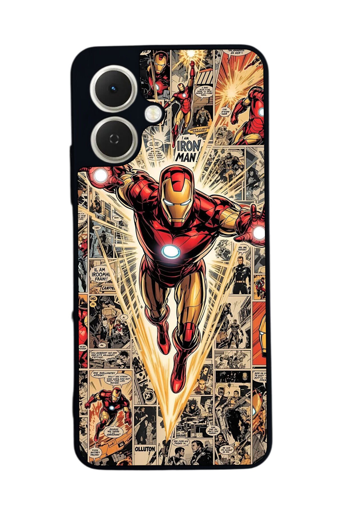Tecno Spark GO 2 Uyumlu Iron Man ( Demir Adam ) Tasarımlı Glossy Premium Kılıf
