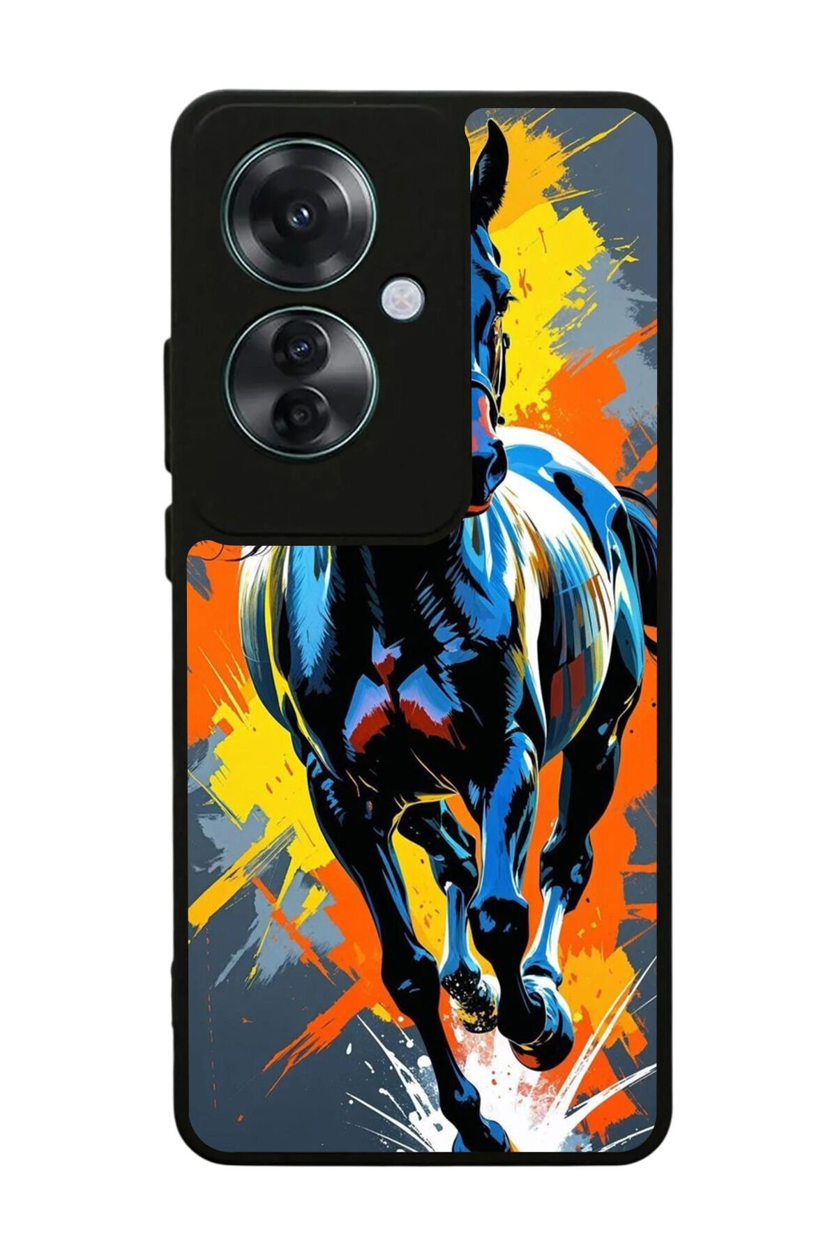 Oppo Reno 11F Uyumlu At Horse Tasarımlı Glossy Premium Kılıf