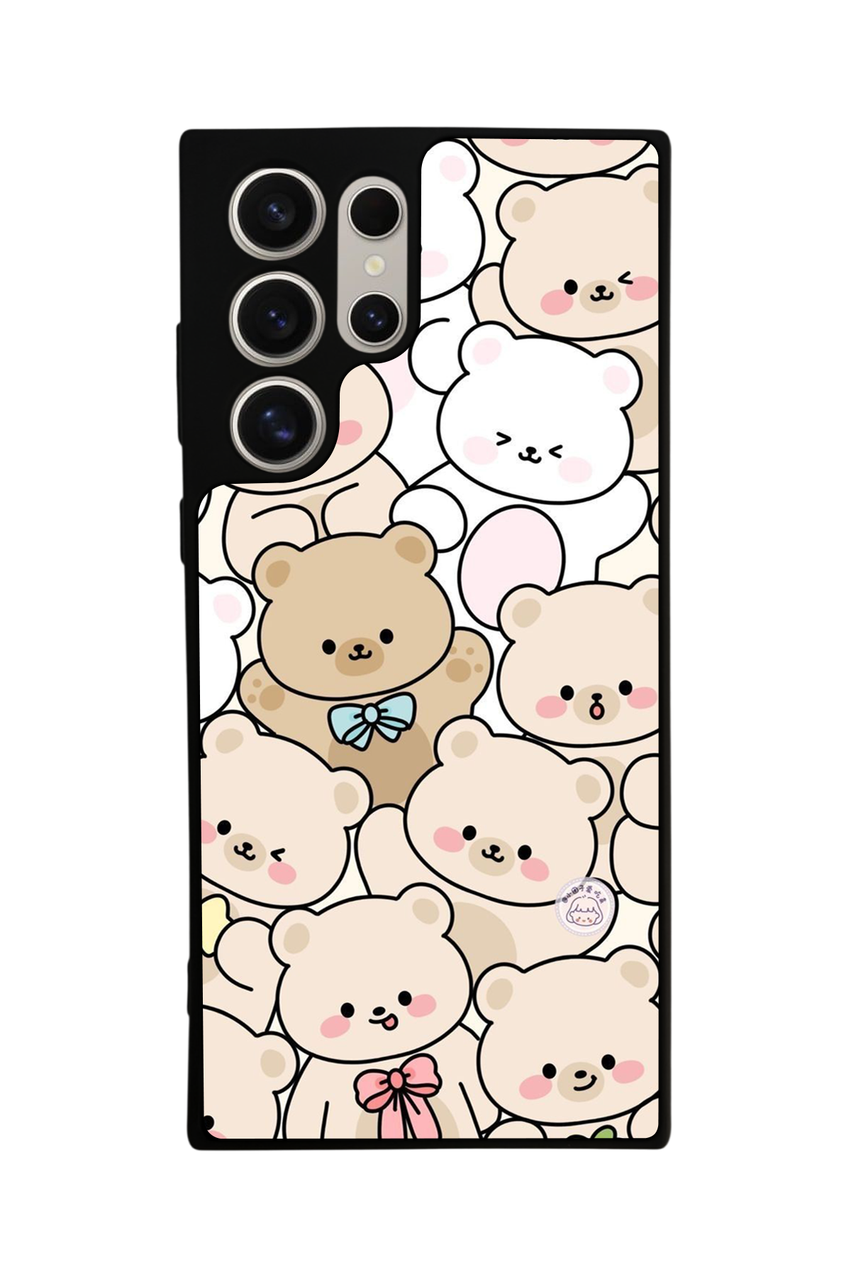 Samsung Galaxy S22 Ultra Uyumlu Ayı Tasarımlı Glossy Premium Kılıf