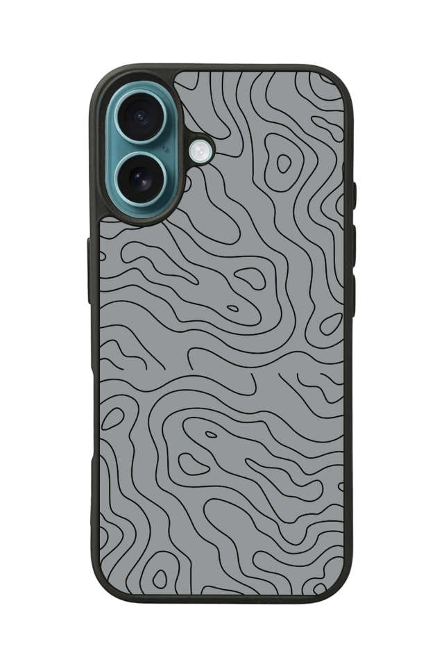 iPhone 16 Plus Uyumlu Çizgi Sanatı Tasarımlı Glossy Premium Kılıf
