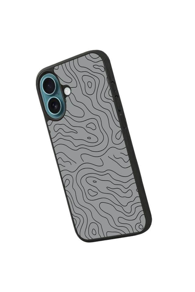 iPhone 16 Plus Uyumlu Çizgi Sanatı Tasarımlı Glossy Premium Kılıf