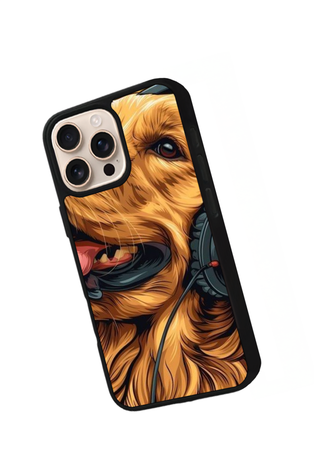iPhone 16 Pro Uyumlu Golden Kopek Tasarımlı Glossy Premium Kılıf