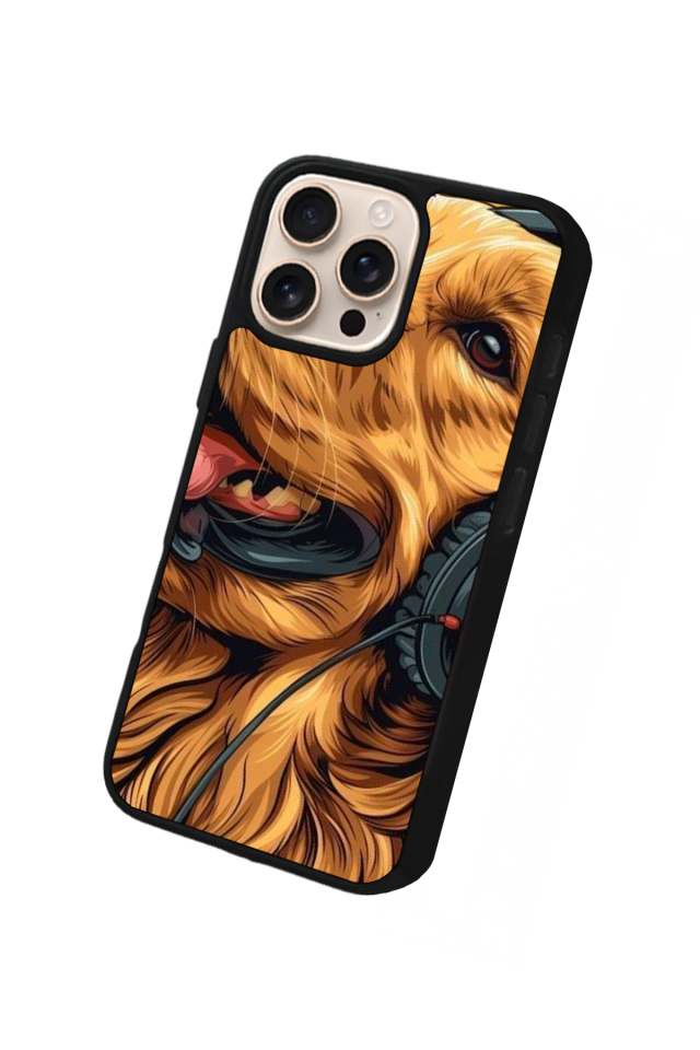 iPhone 16 Pro Uyumlu Golden Kopek Tasarımlı Glossy Premium Kılıf