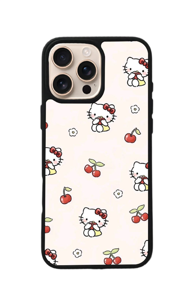 iPhone 16 Pro Max Uyumlu HelloKitty Tasarımlı Glossy Premium Kılıf