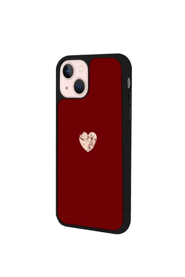 iPhone 15 Plus Uyumlu Kalp Love Tasarımlı Glossy Premium Kılıf