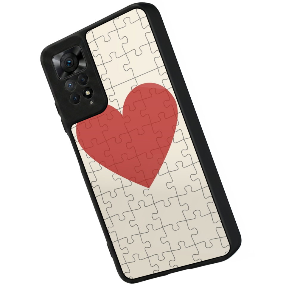 Xiaomi Redmi Note 11 Pro Uyumlu Kalp Love Tasarımlı Glossy Premium Kılıf