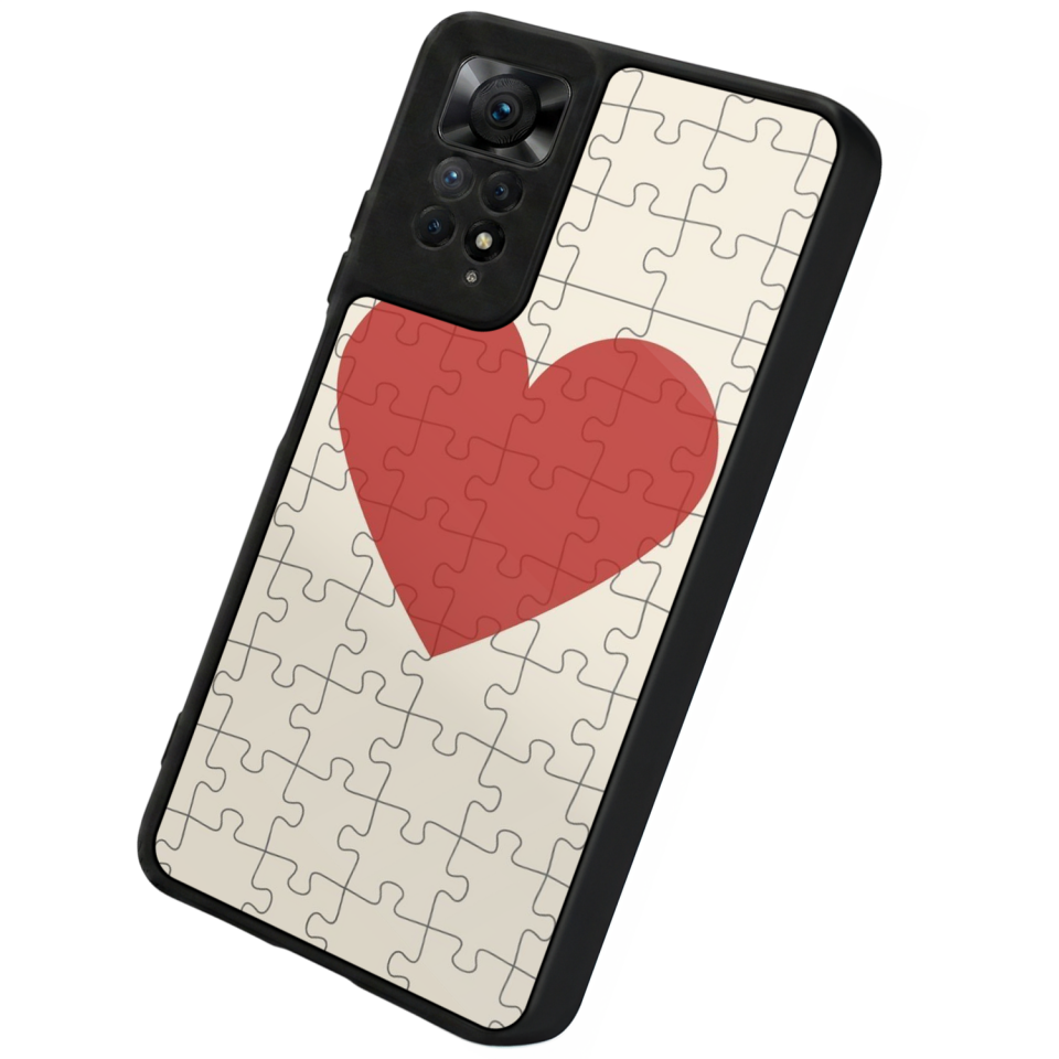 Xiaomi Redmi Note 11 Pro Uyumlu Kalp Love Tasarımlı Glossy Premium Kılıf