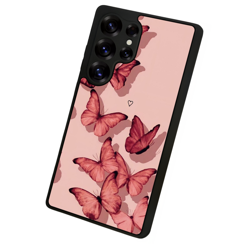 Samsung Galaxy S25 Ultra Uyumlu Kelebek Tasarımlı Glossy Premium Kılıf