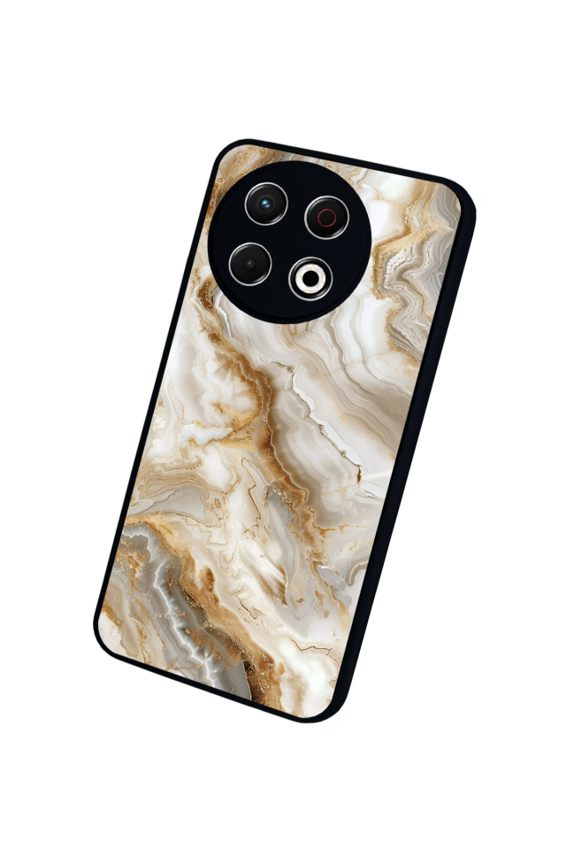 Tecno Spark 30 Pro Uyumlu Mermer Marble Tasarımlı Glossy Premium Kılıf