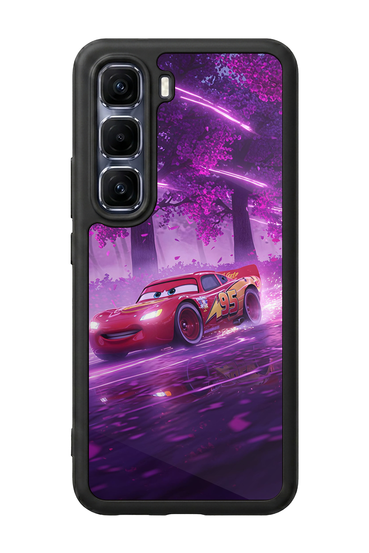 Infinix Hot 60 Pro Plus Uyumlu Şimsek McQueen Tasarımlı Glossy Premium Kılıf