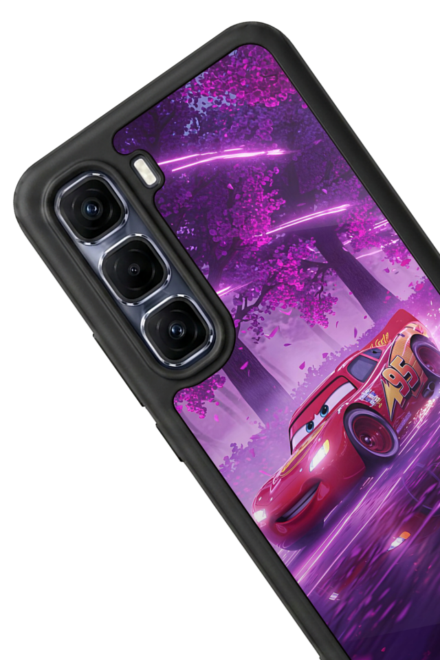 Infinix Hot 60 Pro Plus Uyumlu Şimsek McQueen Tasarımlı Glossy Premium Kılıf
