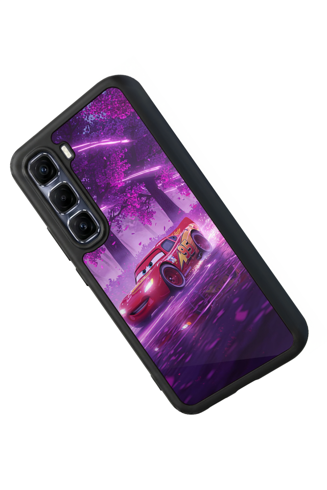 Infinix Hot 60 Pro Plus Uyumlu Şimsek McQueen Tasarımlı Glossy Premium Kılıf