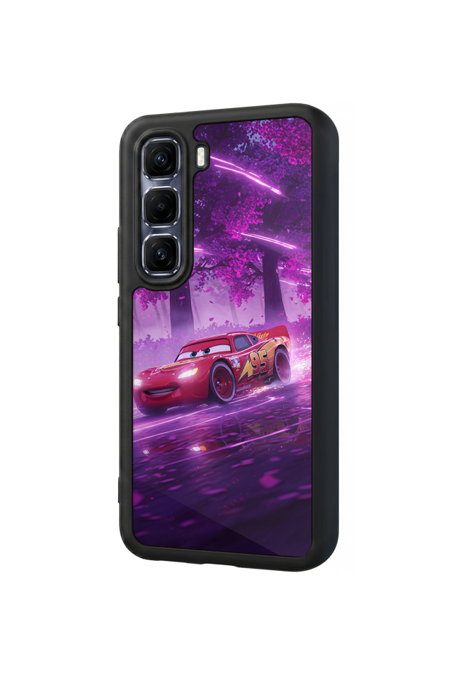 Infinix Hot 60 Pro Plus Uyumlu Şimsek McQueen Tasarımlı Glossy Premium Kılıf