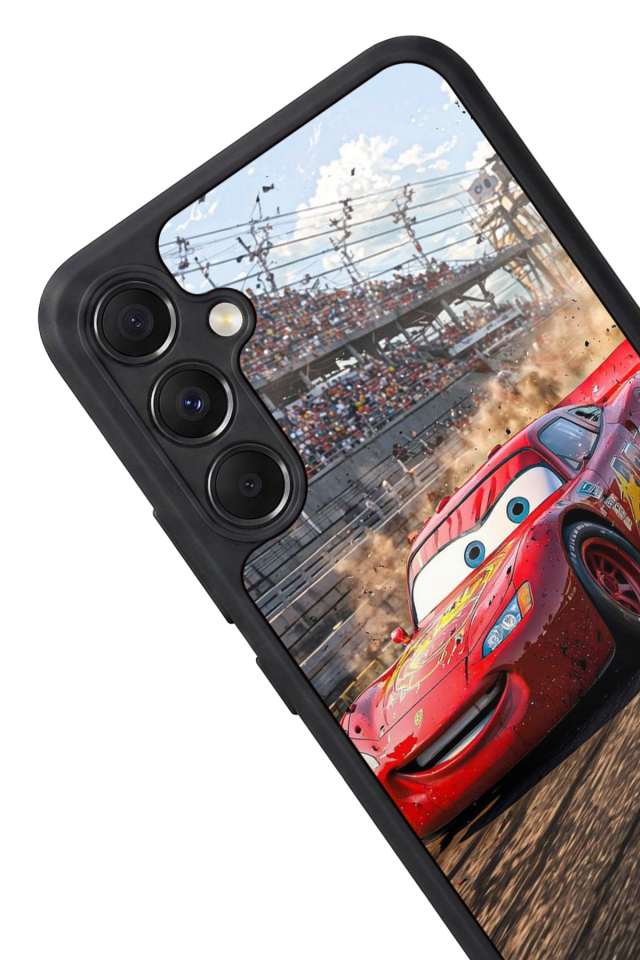 Samsung Galaxy A34 Uyumlu Şimsek McQueen Tasarımlı Glossy Premium Kılıf
