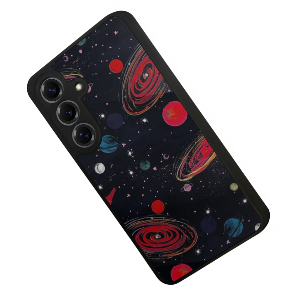 Samsung Galaxy S25 Uyumlu Uzay Tasarımlı Glossy Premium Kılıf