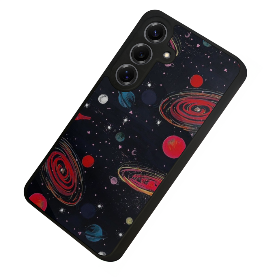 Samsung Galaxy S25 Uyumlu Uzay Tasarımlı Glossy Premium Kılıf