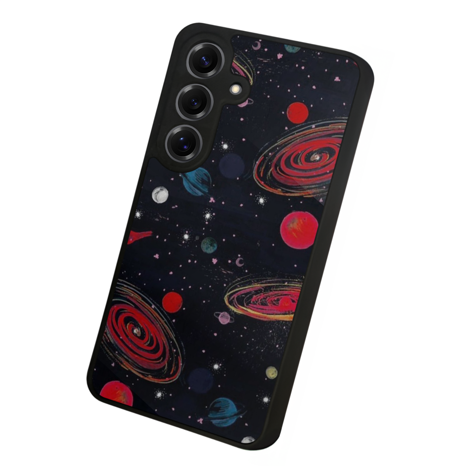 Samsung Galaxy S25 Uyumlu Uzay Tasarımlı Glossy Premium Kılıf