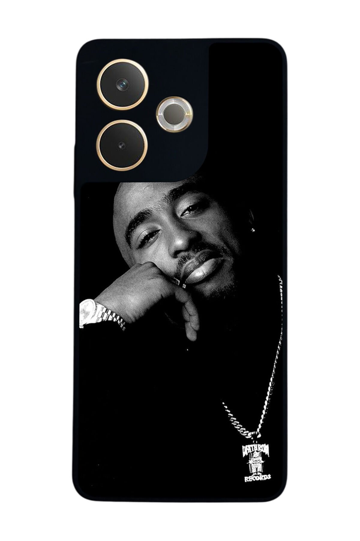 Oppo A5 Pro Uyumlu Tupac Tasarımlı Glossy Premium Kılıf