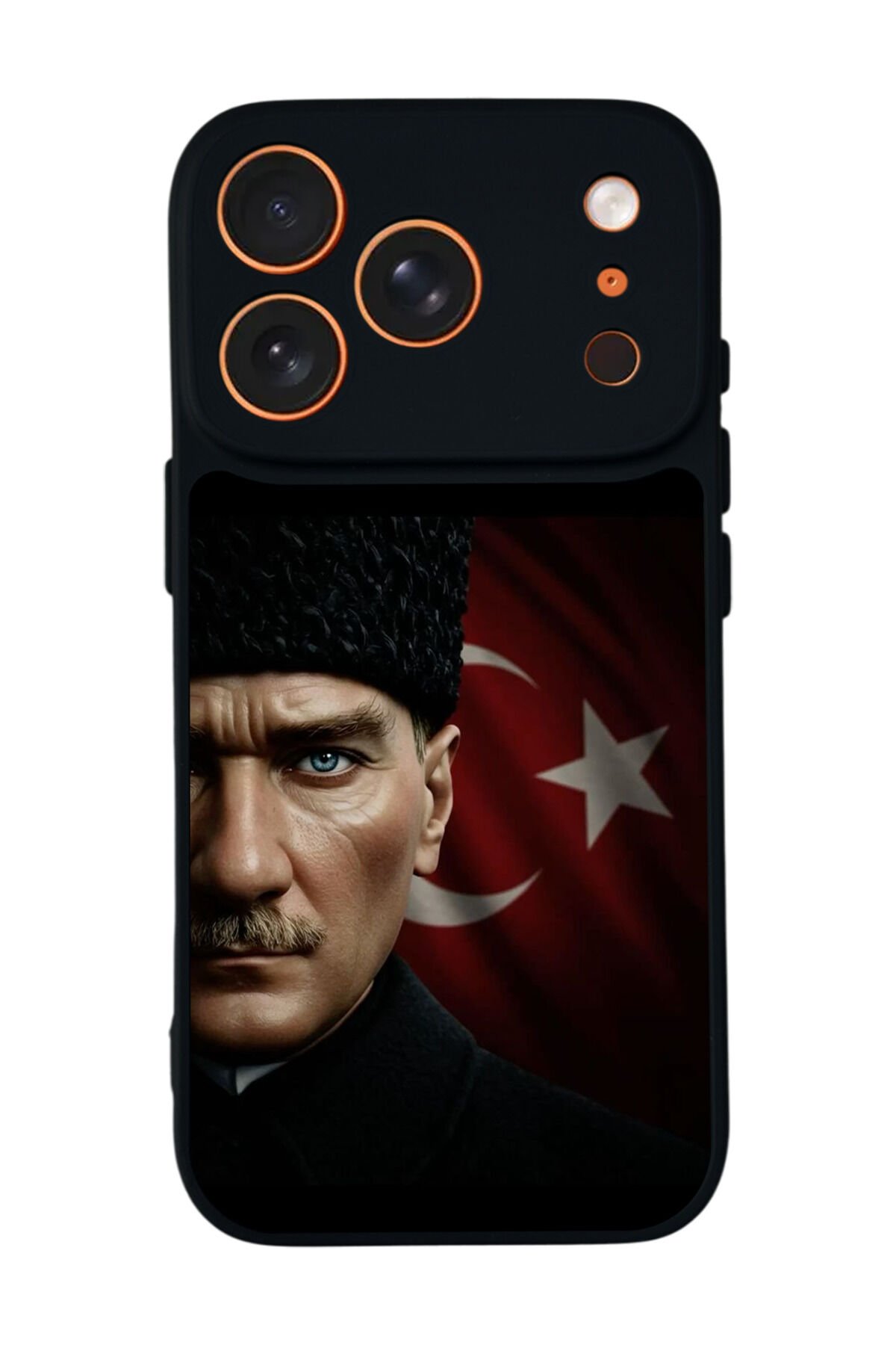 iPhone 17 Pro Max Uyumlu Mustafa Kemal Ataturk Tasarımlı Glossy Premium Kılıf