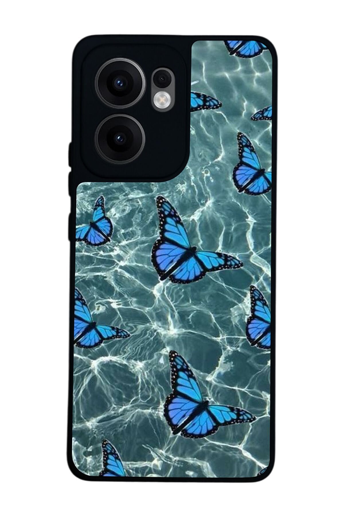 Oppo Reno 13F Uyumlu Kelebek Tasarımlı Glossy Premium Kılıf