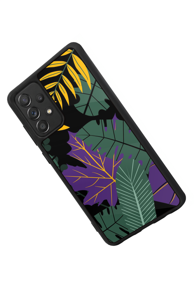 Samsung Galaxy A72 Uyumlu Botanik Tasarımlı Glossy Premium Kılıf
