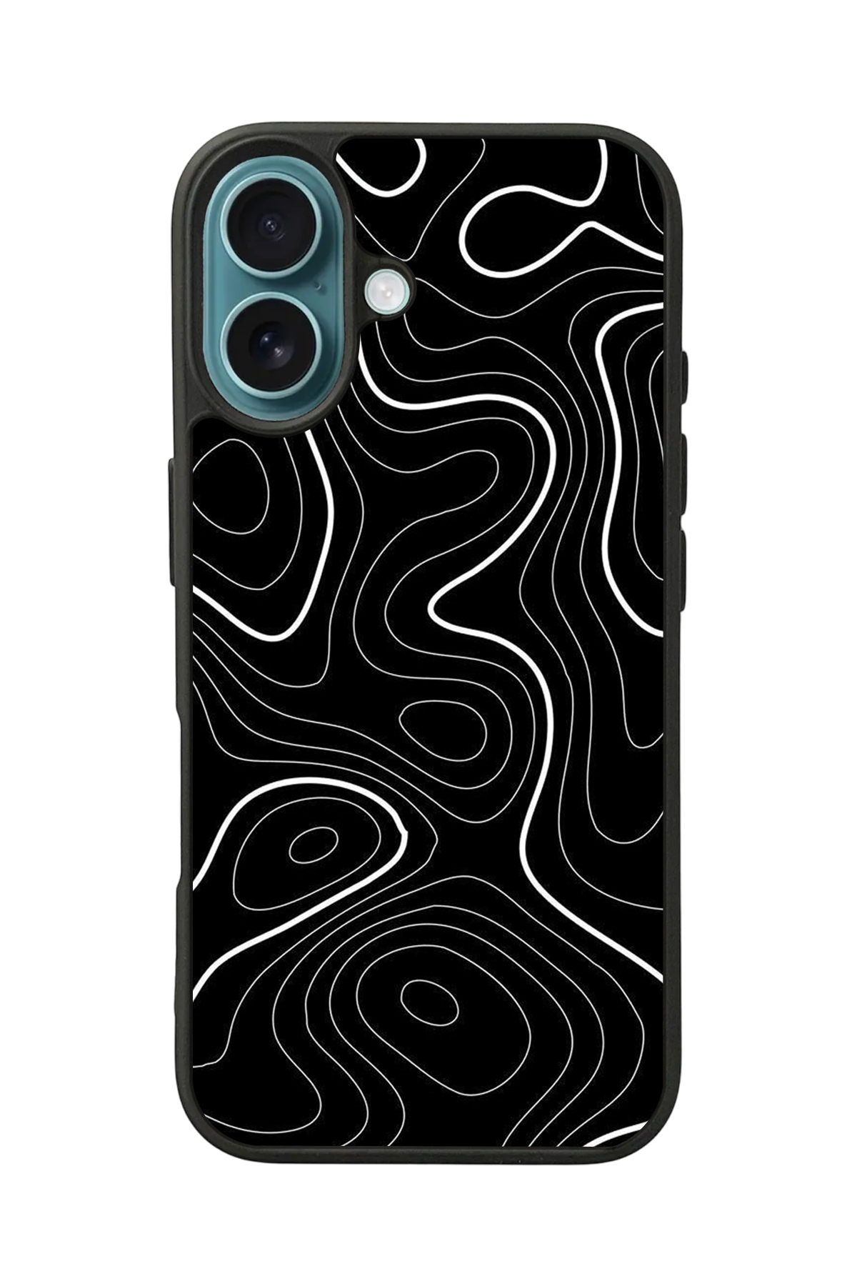 iPhone 16 Plus Uyumlu Çizgi Sanatı Tasarımlı Glossy Premium Kılıf