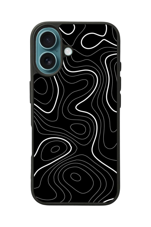 iPhone 16 Plus Uyumlu Çizgi Sanatı Tasarımlı Glossy Premium Kılıf