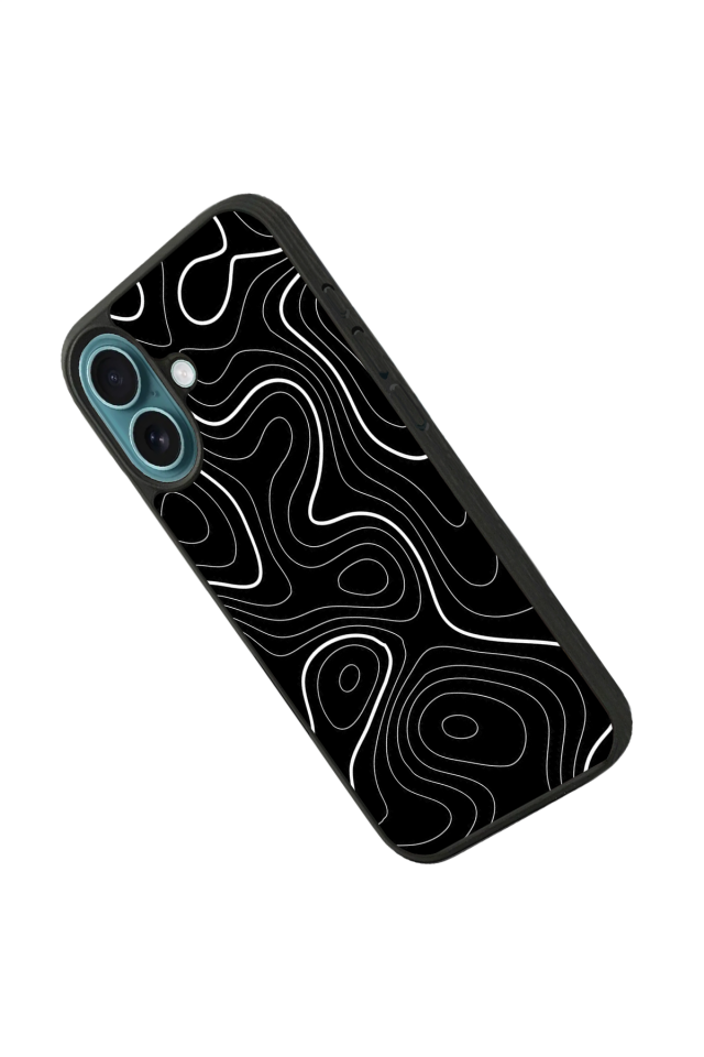 iPhone 16 Plus Uyumlu Çizgi Sanatı Tasarımlı Glossy Premium Kılıf