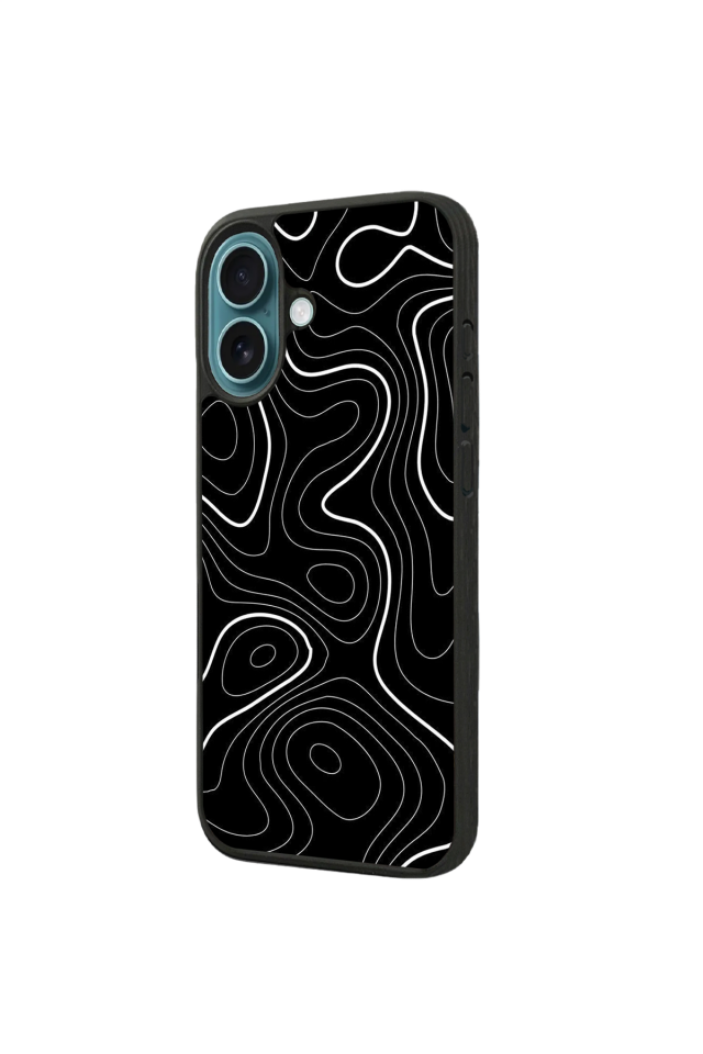 iPhone 16 Plus Uyumlu Çizgi Sanatı Tasarımlı Glossy Premium Kılıf