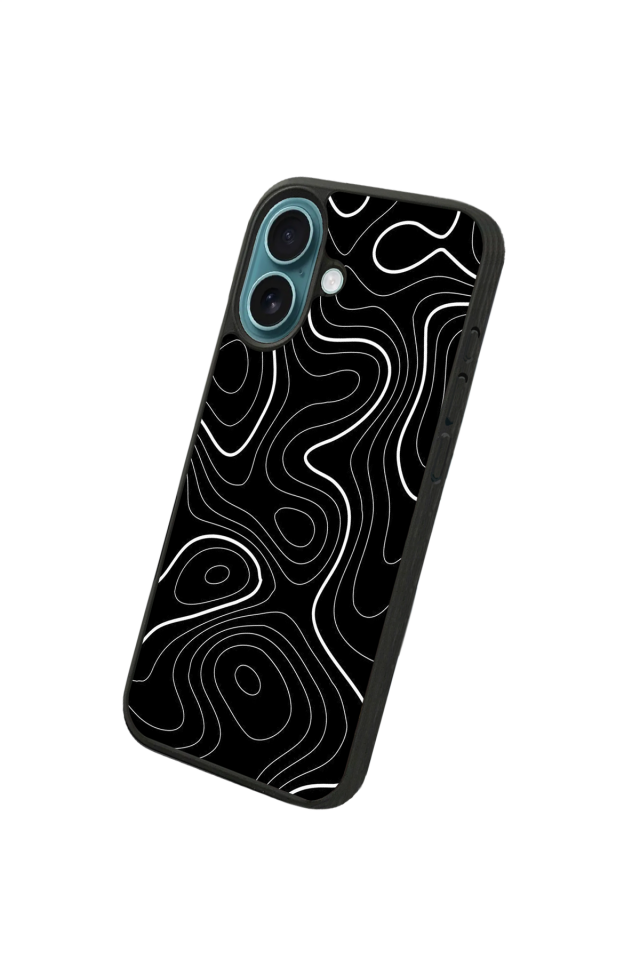 iPhone 16 Plus Uyumlu Çizgi Sanatı Tasarımlı Glossy Premium Kılıf