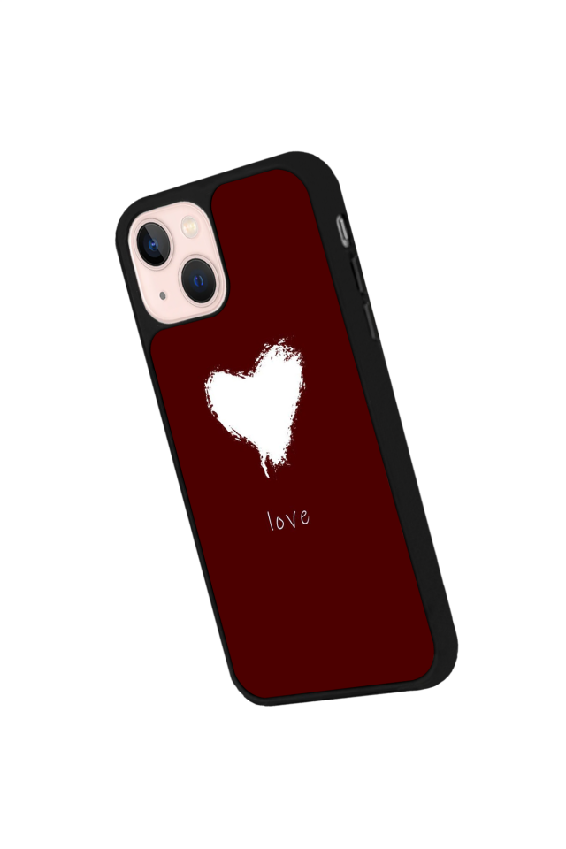 iPhone 15 Plus Uyumlu Kalp Love Tasarımlı Glossy Premium Kılıf