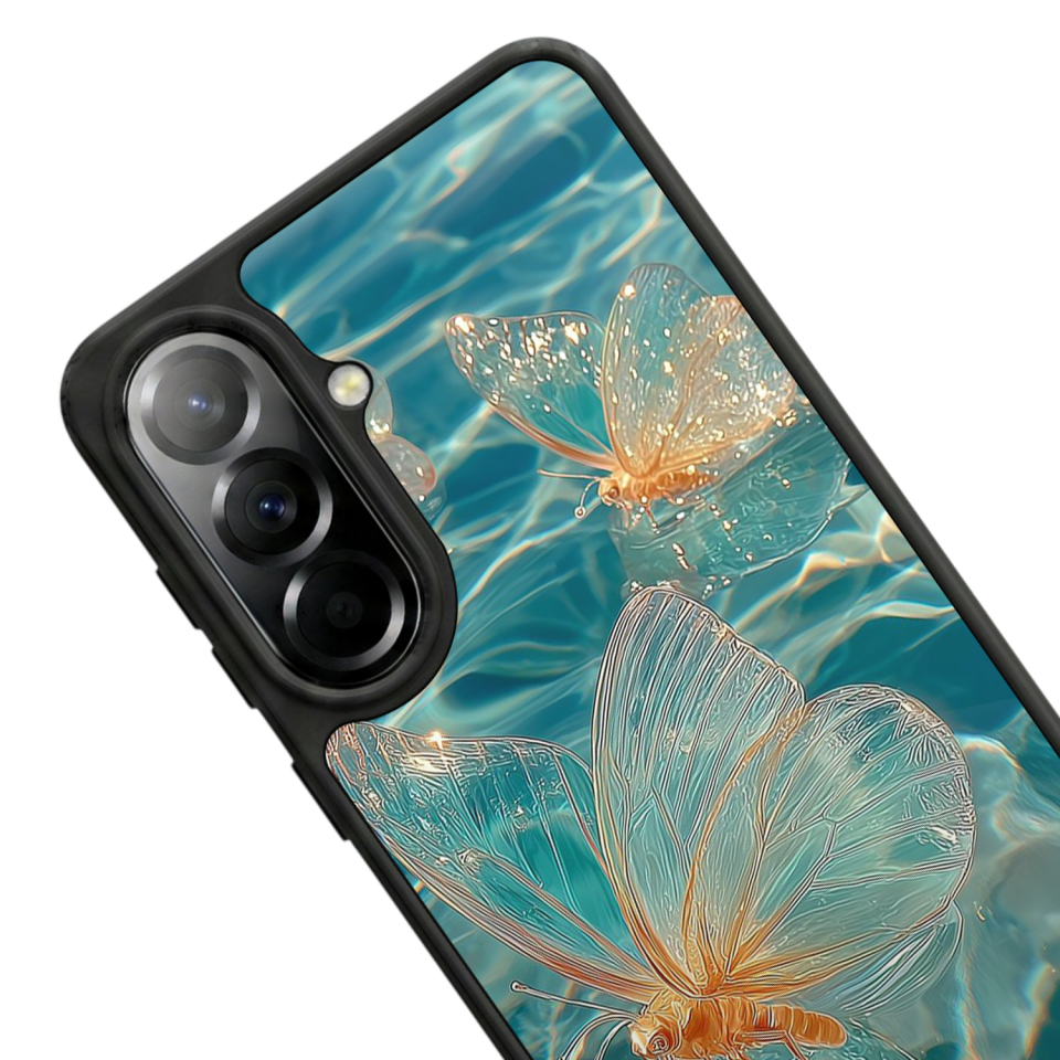 Samsung Galaxy A57 Uyumlu Kelebek Tasarımlı Glossy Premium Kılıf