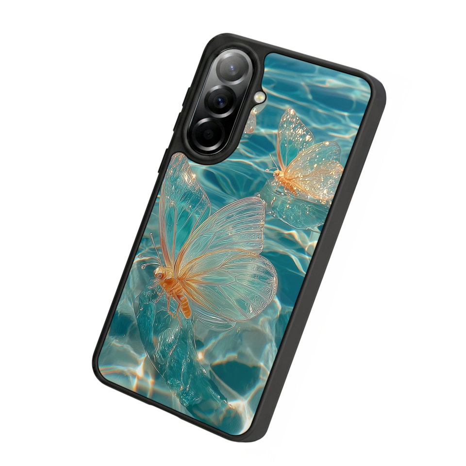 Samsung Galaxy A57 Uyumlu Kelebek Tasarımlı Glossy Premium Kılıf