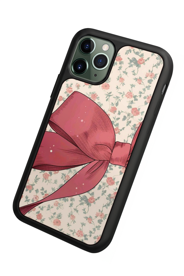 iPhone 11 Pro Max Uyumlu Kurdele Tasarımlı Glossy Premium Kılıf
