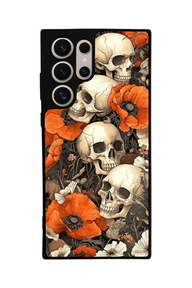 Samsung Galaxy S24 Ultra Uyumlu KuruKafa Tasarımlı Glossy Premium Kılıf