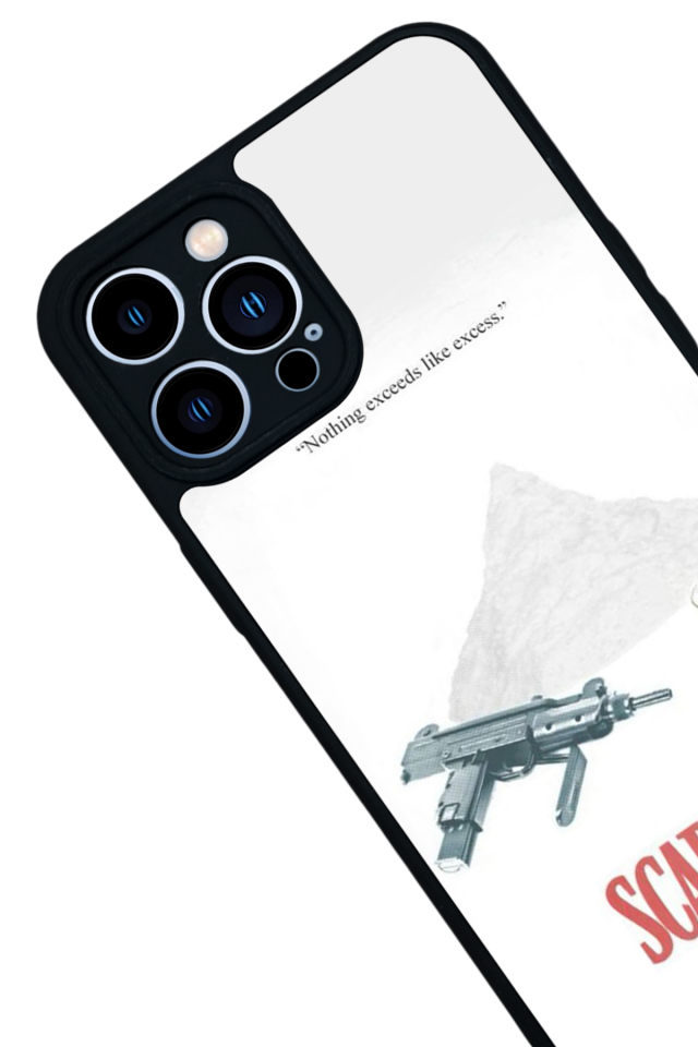 iPhone 13 Pro Max Uyumlu Scarface Tasarımlı Glossy Premium Kılıf