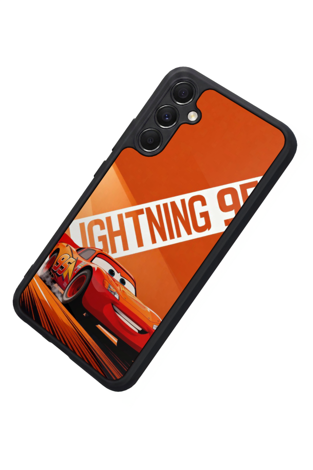 Samsung Galaxy A34 Uyumlu Şimsek McQueen Tasarımlı Glossy Premium Kılıf
