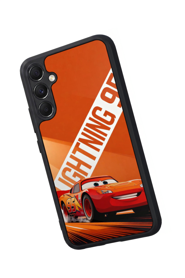 Samsung Galaxy A34 Uyumlu Şimsek McQueen Tasarımlı Glossy Premium Kılıf