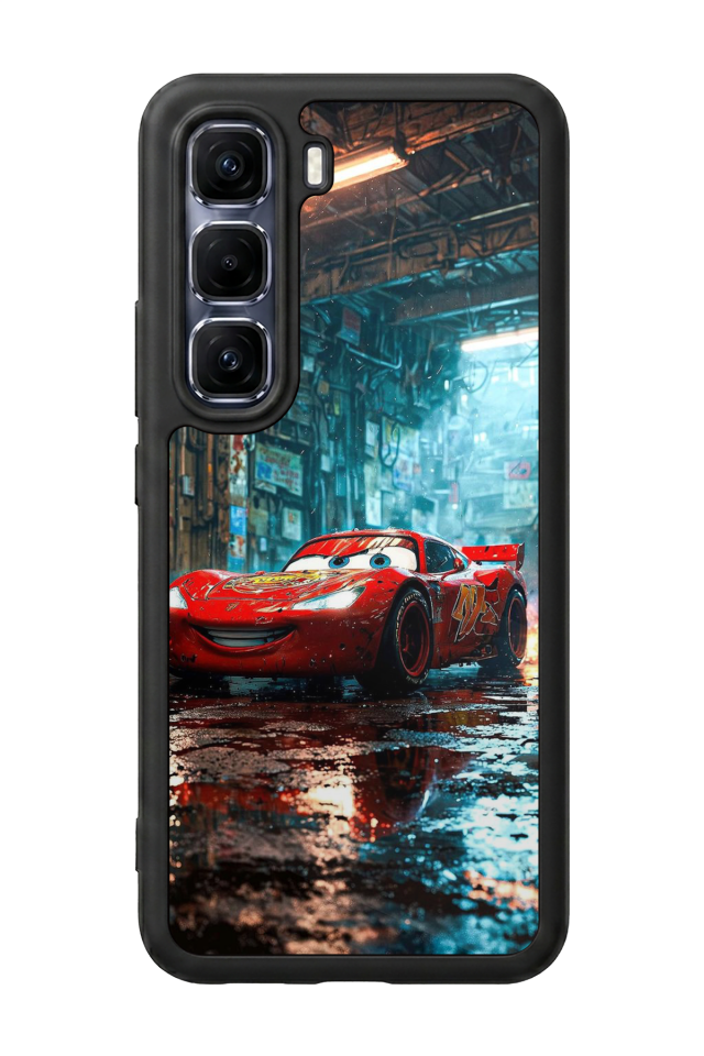 Infinix Hot 60 Pro Plus Uyumlu Şimsek McQueen Tasarımlı Glossy Premium Kılıf