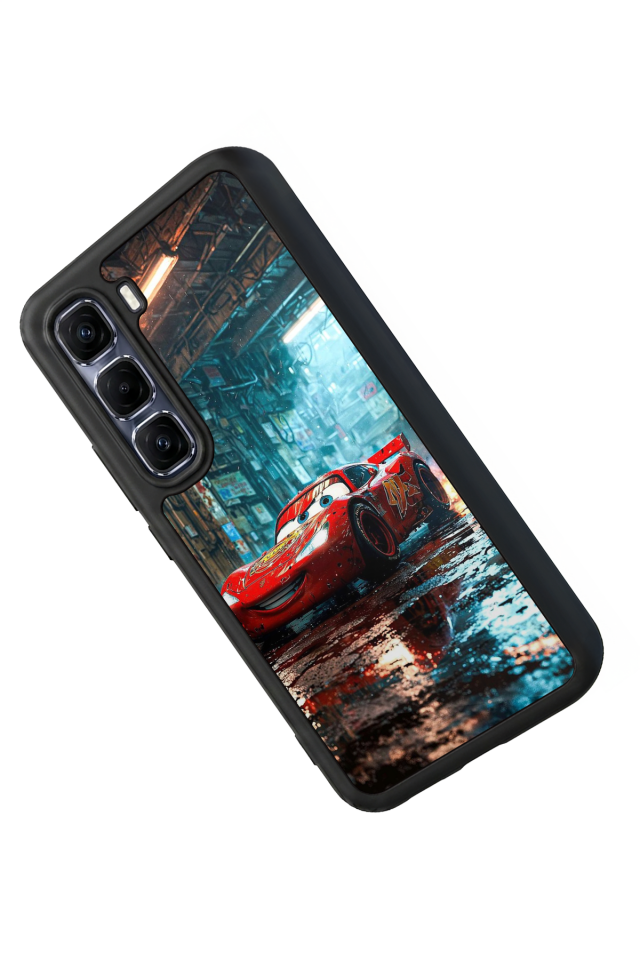 Infinix Hot 60 Pro Plus Uyumlu Şimsek McQueen Tasarımlı Glossy Premium Kılıf