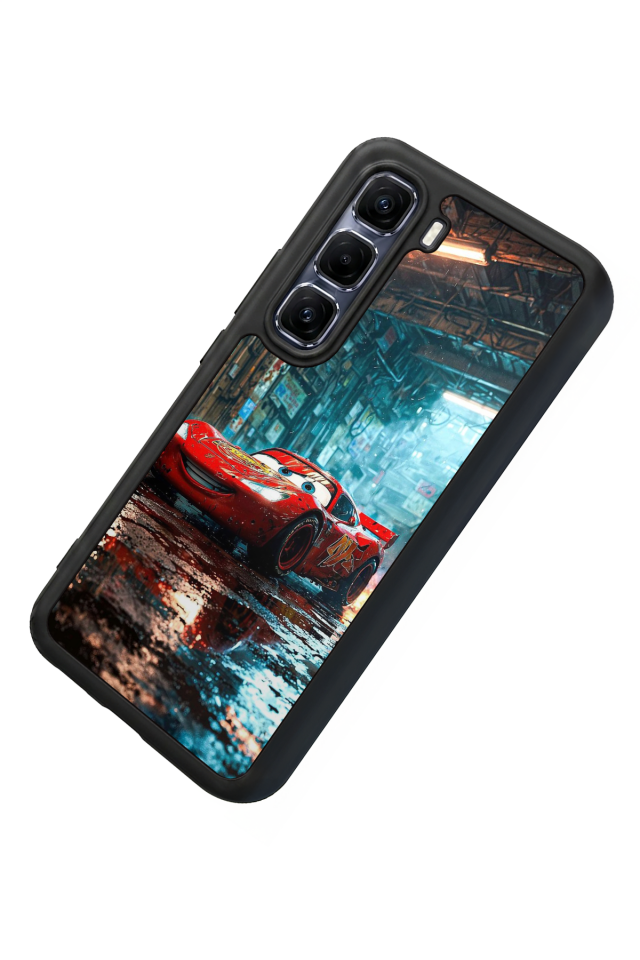 Infinix Hot 60 Pro Plus Uyumlu Şimsek McQueen Tasarımlı Glossy Premium Kılıf