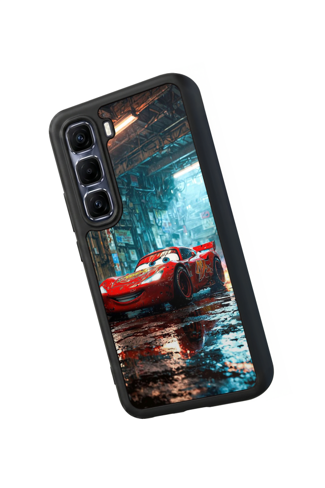 Infinix Hot 60 Pro Plus Uyumlu Şimsek McQueen Tasarımlı Glossy Premium Kılıf
